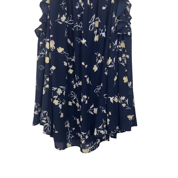 Kaari Blue Curvy Women Floral Cold Shoulder Top Blouse SZ 2X Flare Long Sleeve - Picture 12 of 12